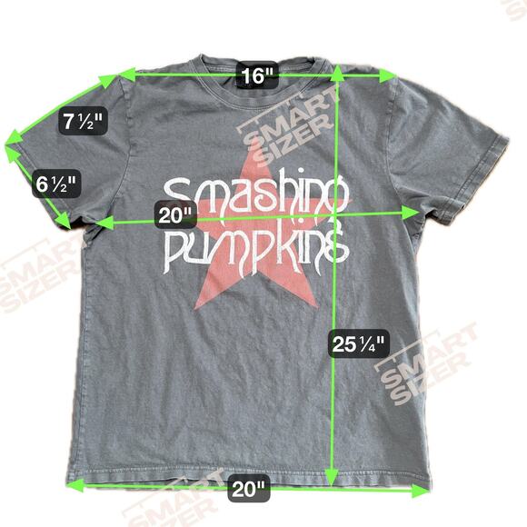 Smashing Pumpkins Shirt Mens Large Gray Red Star Graphic Rock Band T-Shirt Tee - Picture 4 of 5